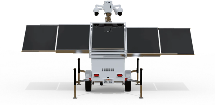 Rapid Deployment Security Trailer With 5 Solar Panels And Electric Winch For Oil Drilling price