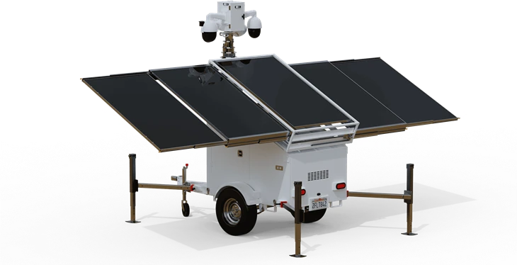 Rapid Deployment Security Trailer With 5 Solar Panels And Electric Winch For Oil Drilling high quality