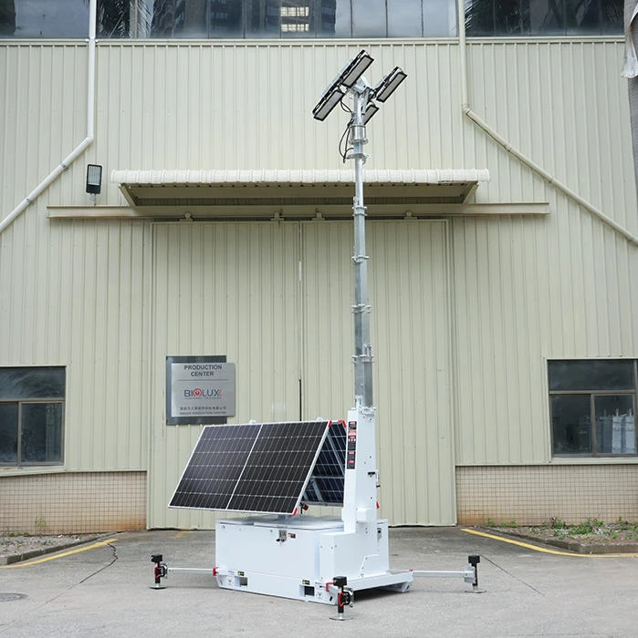 Torre de llum solar mòbil Skid