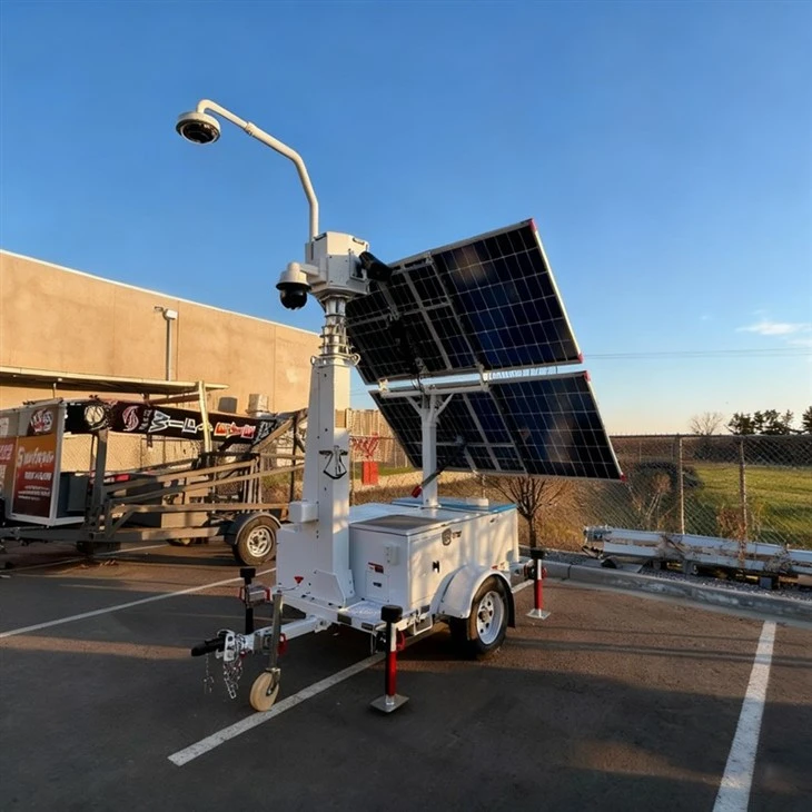 Off-grid Starlink Mobile CCTV Trailer With Victron Charger Ourdoor Use price