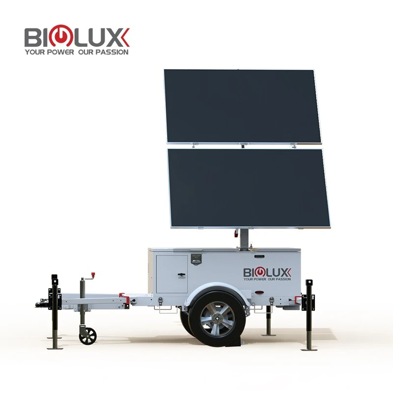 New Industry Surveillance Solution Mobile Solar CCTV Security Trailer
