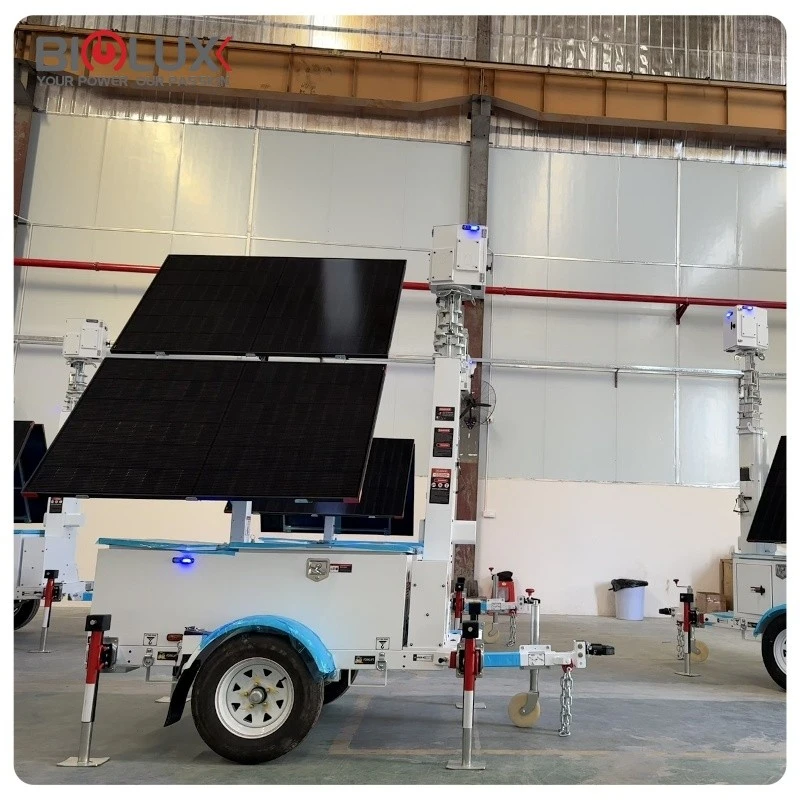 New Industry Surveillance Solution Mobile Solar CCTV Security Trailer