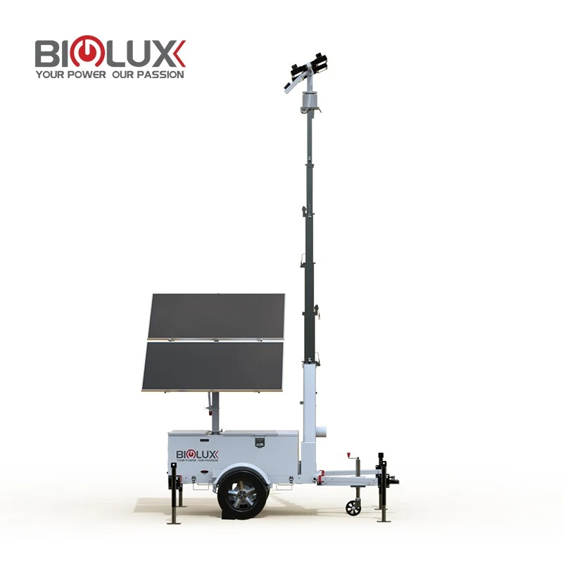 New Industry Surveillance Solution Mobile Solar CCTV Security Trailer