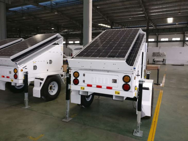 Qualified Parking Solar Mobile Lighting Tower