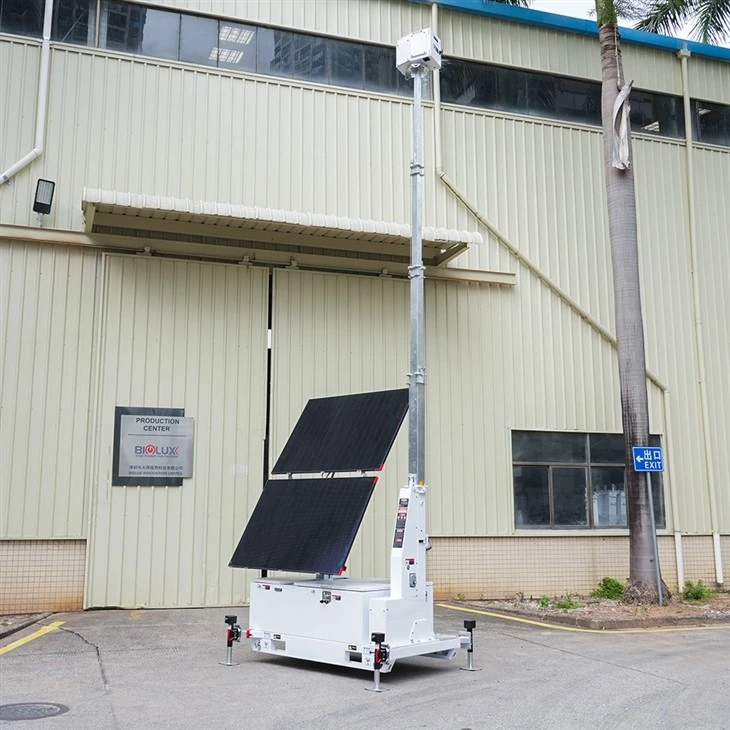 HiSKID Solar Powered CCTV Security Tower factory